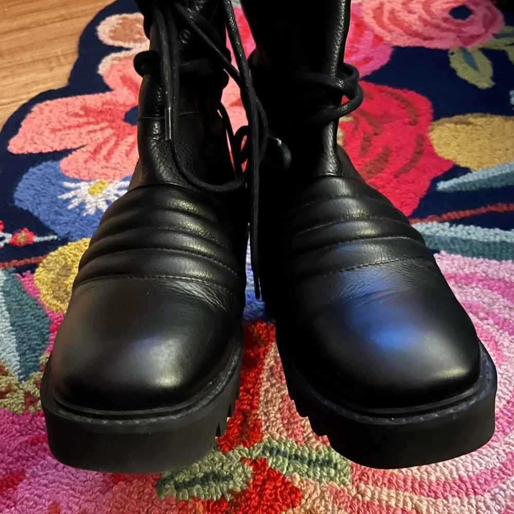 Free People Tori Padded Moto Boots - Black - Picture 6 of 13